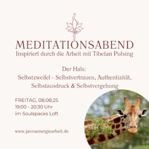 Meditationsabend August Thema der Hals