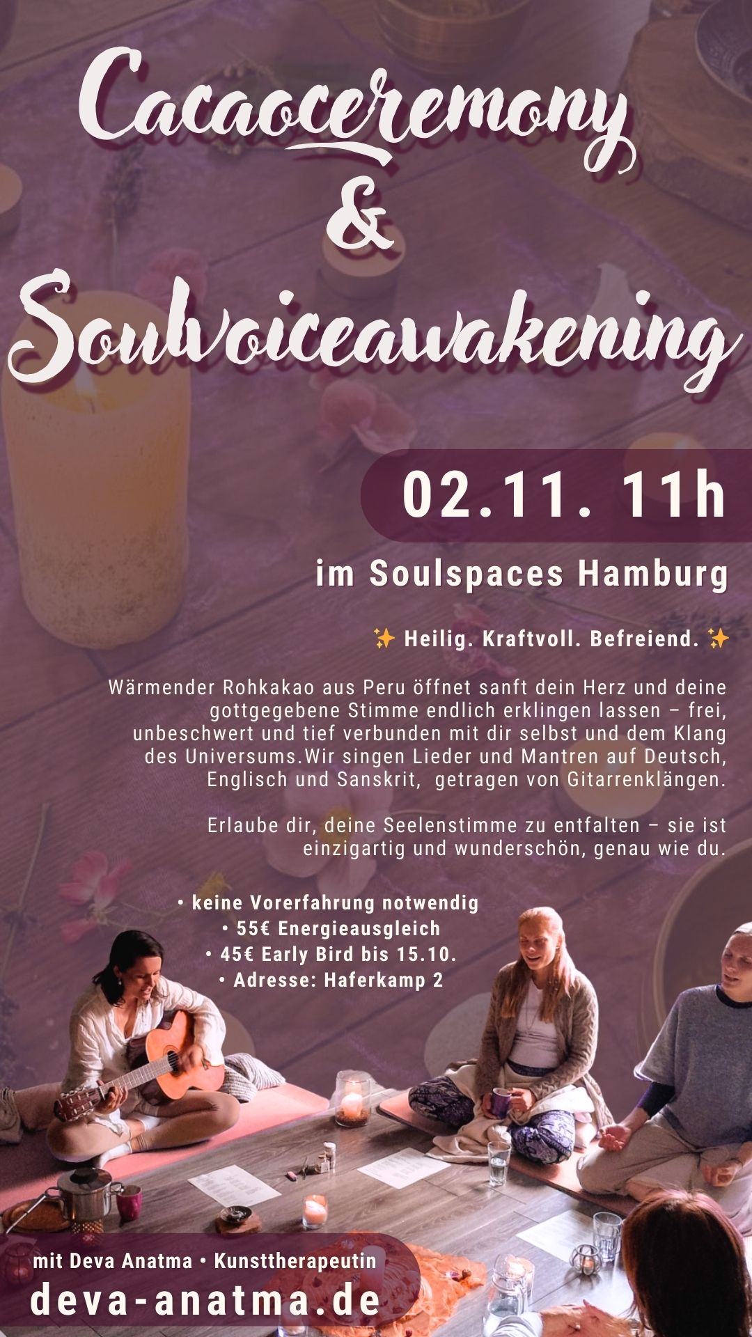 Kakao-Zeremonie und Mantrasingen mit Deva